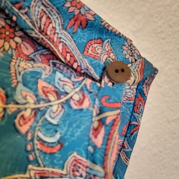 Long Sleeve Dress, Dreamy Satin Paisley Fabric - Picture 8 of 11